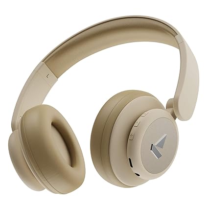 boAt Rockerz 450 Pro Bluetooth Wireless On Ear Headphones with Mic with 70 Hours Battery, 40Mm Drivers (Hazel Beige)
