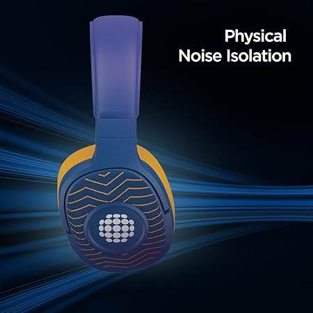 boAt Rockerz 550 Sunburn Edition with 50MM Drivers, 20 Hours Playback, Physical Noise Isolation, Wireless Headphone (Jazzy Blue) - Rajputtrade