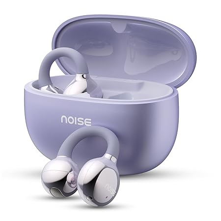 Noise Air Clips Wireless Open Ear Earbuds with Chrome Finish, AirWave™ Technology,Up-to 40H Playtime, Dual Device Pairing, Quad Mic with ENC,12mm Driver,BTv5.4 (3 Color options)
