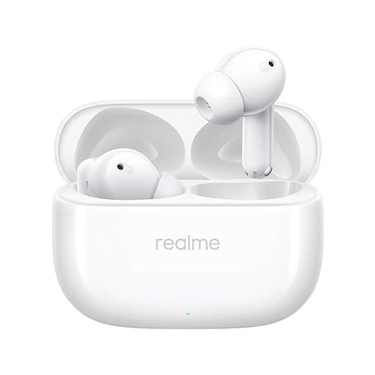 realme Buds T310 Truly Wireless in-Ear Earbuds with 46dB Hybrid ANC, Upto 40Hrs Battery and Fast Charging (White) - Rajputtrade