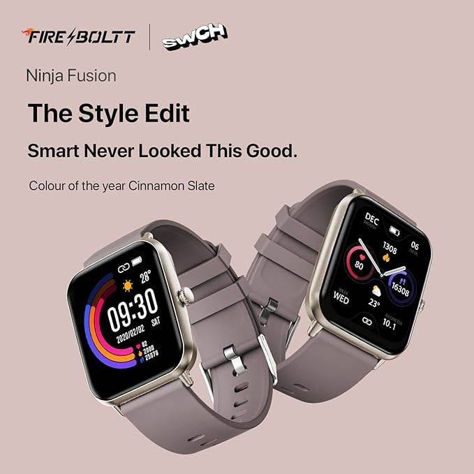 Fire-Boltt Ninja Call Pro Plus Fusion Smart Watch 1.83 inch with Bluetooth Calling (Cinnamon Slate) - Rajputtrade