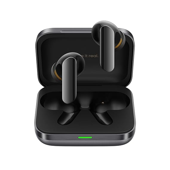 Realme Earbuds Air 7 True Wireless,12.4mm Dynamic Bass Drivers,52Hrs Playtime,52dB Hybrid ANC,6 Mic ENC,45ms Low Latency,360° Spatial Audio,Hi-Res LHDC,IP55 Dust & Water Resistant,BT v5.4(SlateGrey)