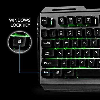 Zebronics Transformer Gaming Keyboard and Mouse Combo,Braided Cable,Durable Al body,Multimedia keys and Gaming Mouse with 6 Buttons, Multi-Color LED Lights, High-Resolution Sensor with 3200 DPI(Black) - Rajputtrade