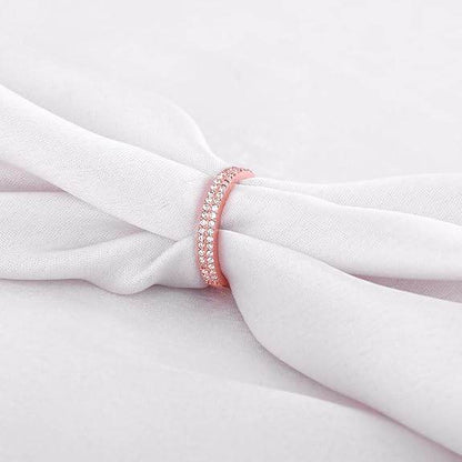 925 Silver Rose Gold Slender Ring,Fixed Size, Indian - 12, US - 6 | Gifts for Women and Girls | - Rajputtrade