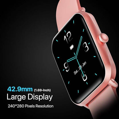 Fire-Boltt Ninja Call Pro Smart Watch Dual Chip Bluetooth Calling, 42.92mm (1.69 inch) Display (Pink) - Rajputtrade
