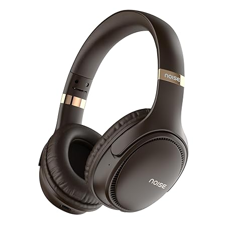 Noise Newly Launched Three Wireless On-Ear Headphones with 70H Playtime, 40mm Driver, Low Latency(up to 45ms),Dual Pairing, BT v5.3 (Brown) - Rajputtrade