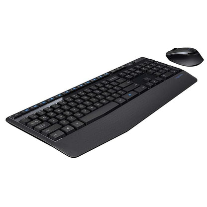Logitech MK345 Wireless Keyboard and Mouse Set Full-Sized Keyboard with Palm Rest and Comfortable Right-Handed Mouse, 2.4 GHz Wireless USB Receiver, Compatible with PC, Laptop - Black - Rajputtrade