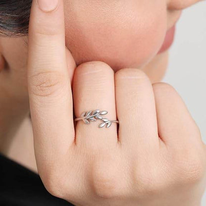 925 Sterling Silver Leafy Beauty Womens Leaf Ring | Gift for Women and Girls - Rajputtrade