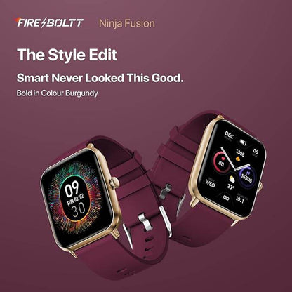 Fire-Boltt Ninja Call Pro Plus Fusion Smart Watch 1.83 inch with Bluetooth Calling (Wine) - Rajputtrade