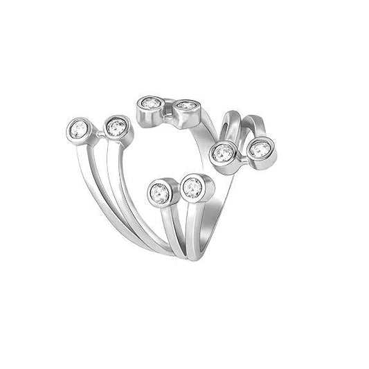 925 Silver Layered Ring Rose Gold 18k Gold Plated Rings | Stacking Ring | Statement Ring | Gifts for Women & Girls - Rajputtrade