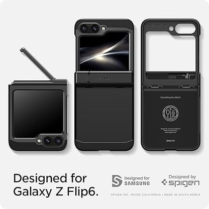 Spigen Tough Armor Pro for Samsung Galaxy Z Flip 7 FE Case, Galaxy Z Flip 6 Back Cover - TPU+PC｜Black