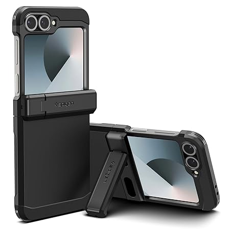 Spigen Tough Armor Pro for Samsung Galaxy Z Flip 7 FE Case, Galaxy Z Flip 6 Back Cover - TPU+PC｜Black