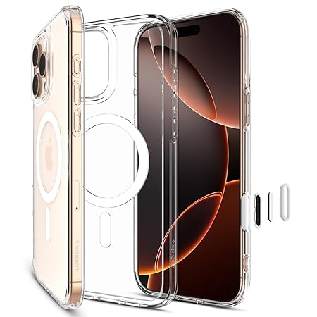 Spigen Ultra Hybrid T MagFit Back Cover Case Compatible with iPhone 16 Pro (TPU + Poly Carbonate | White)
