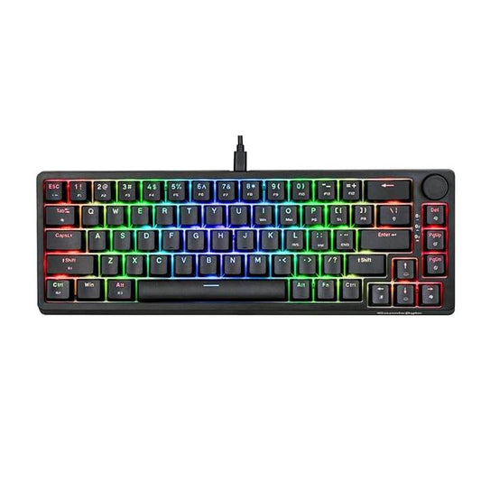Cosmic Byte CB-GK-33 Astra Hot Swappable 67 Key Wired + Bluetooth Mechanical Keyboard, 1000Hz Polling Rate, Per Key RGB, Software Customization, Outemu Blue Switches (Black) - Rajputtrade