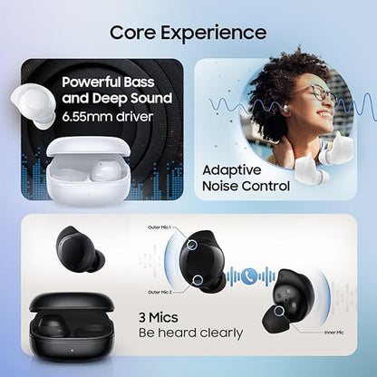 Samsung Galaxy Buds Core (White) Galaxy AI Enabled in-Ear TWS with ANC | Enriched Bass | 6 Mic Setup | IP54 | 35hrs Battery | Touch Controls