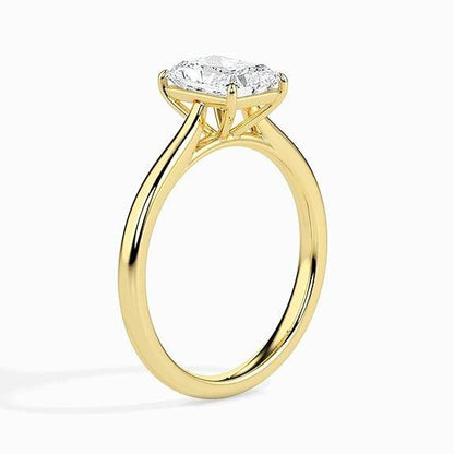 925 Sterling Silver Octagon Moissanite Solitaire Ring for Women | Engagement and Wedding Ring for Her | - Rajputtrade