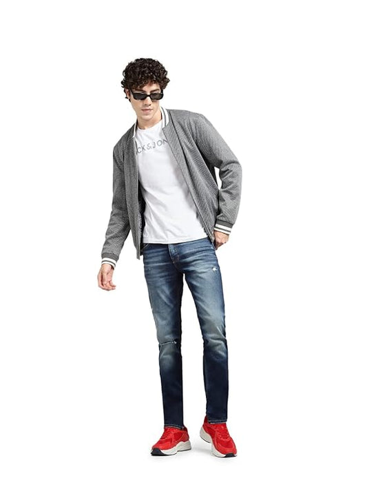 JACK & JONES Regular Fit Jeans(_Dark Blue Denim_Size_34) - Rajputtrade
