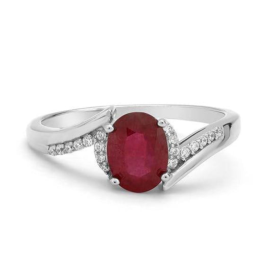 925 Sterling Silver Alluring Ruby Promise Ring for Women and Girls | Gift for Women Wife Girls - Rajputtrade