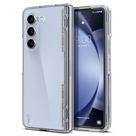 Spigen Thin Fit Pro for Samsung Galaxy Z Fold 5 Case, Transparent Galaxy Z Fold 5 Back Cover - TPU+PC｜Crystal Clear