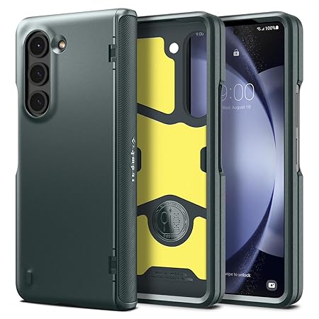 Spigen Slim Armor Pro for Samsung Galaxy Z Fold 5 Case, Galaxy Z Fold 5 Back Cover - TPU+PC (Abyss Green)
