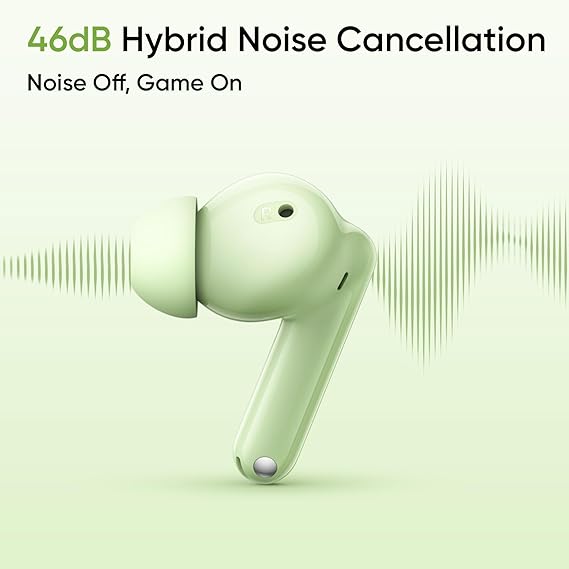 realme Buds N1 Truly Wireless in-Ear Earbuds with 46dB Hybrid ANC, Upto 40Hrs Battery and Fast Charging (Energizing Green) - Rajputtrade