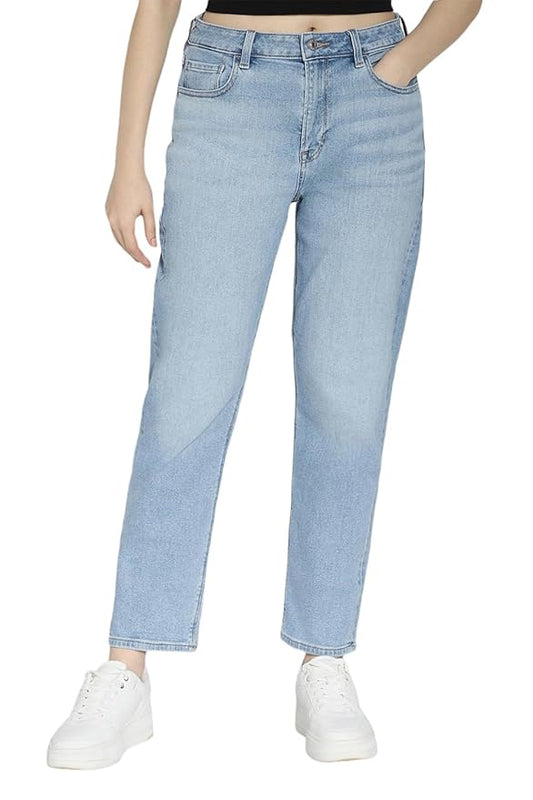 American Eagle Women's Straight Jeans (Blue-32) - Rajputtrade