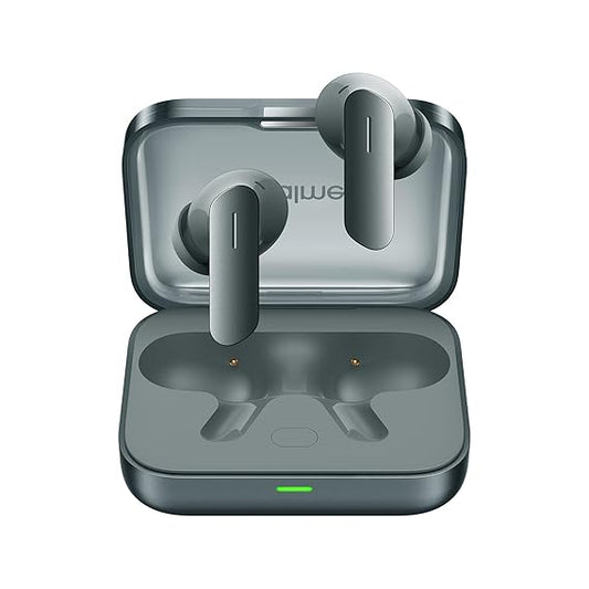 Realme Buds Air 7,12.4mm Dynamic Bass Drivers,52Hrs Playtime,52dB Hybrid ANC,6 Mic ENC,45ms Low Latency,360° Spatial Audio,Hi-Res LHDC,IP55 Dust & Water Resistant,True Wireless TWS BT v5.4(Moss Green)