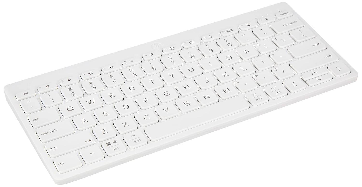 HP 350 Compact Multi-Device Bluetooth Keyboard; Spill Resistant; Swift Pair; OS Auto-Detection, LED Indicator, Battery Life Up to 24 Months, 3 Years Warranty - Rajputtrade