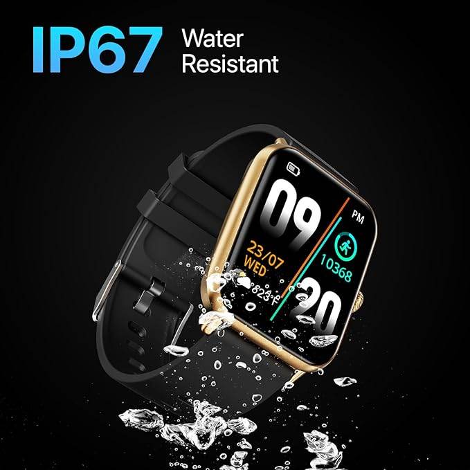 Fire-Boltt Ninja Call Pro Smart Watch Dual Chip Bluetooth Calling, 42.92mm (1.69 inch) Display (Dark Gold Black) - Rajputtrade