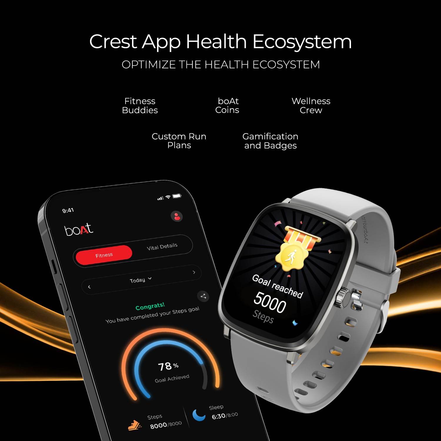 boAt Ultima Regal w/ 2.01”(5.10 cm) Crystal-Clear AMOLED Display, Fitness Smart Watch for Men & Women (Cool Grey) - Rajputtrade