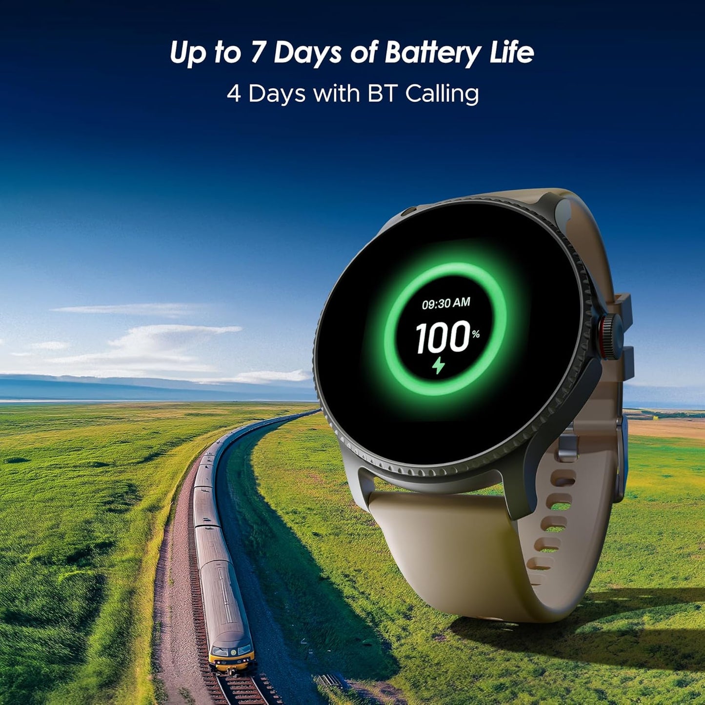 boAt Lunar Discovery w/ 1.39" (3.5 cm) HD Display, Smart Watch for Men & Women(Cherry Blossom)