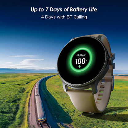 boAt Lunar Discovery w/ 1.39" (3.5 cm) HD Display, Smart Watch for Men & Women(Cherry Blossom)