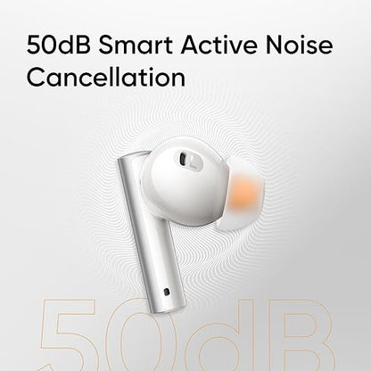 realme Buds Air 6 TWS in Ear Earbuds with 12.4 Mm Deep Bass Driver, 40 Hours Play Time, Fast Charge, Bluetooth V5.3 (Flame Silver) - Rajputtrade
