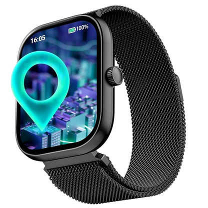 Boat Wave Sigma 3 w/Turn-by-Turn Navigation, 2.01" (5.1 cm) HD Display, Emergency SOS Smart Watch for Men & Women(Metal Black)