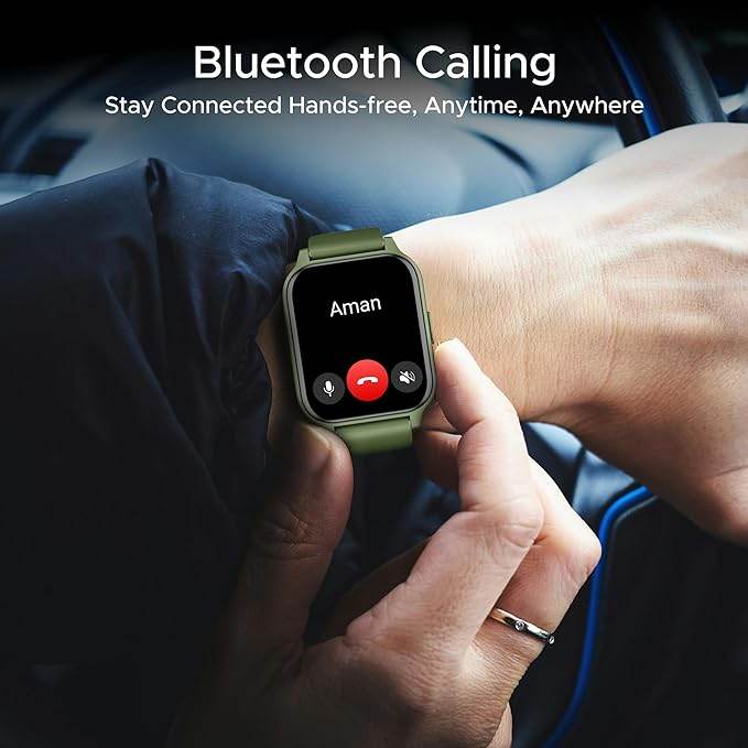 boAt Wave Call 2 Plus Smart Watch w/Bilingual Support (Hindi/English), 1.96”(4.97 cm) HD Display (Green) - Rajputtrade