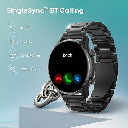 Fastrack Astor FR2 Pro Smart Watch, 1.43” AMOLED Display, 466 * 466 Pixel Resolution, IP68 (Gun) - Rajputtrade
