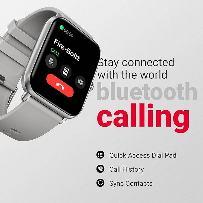 Fire-Boltt Ninja Call Pro Plus Smart Watch 1.83 inch with Bluetooth Calling (Grey) - Rajputtrade