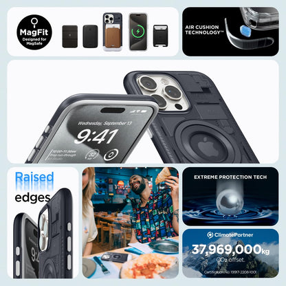 Spigen Classic C1 MagFit Back Cover Case Compatible with iPhone 15 Pro Max (TPU + Poly Carbonate | Graphite)