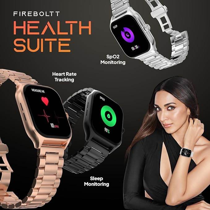 Fire-Boltt Solaris 1.78” AMOLED Always-on Display with 368 * 448 px Resolution, IP68 Water-Resistant (Silver) - Rajputtrade
