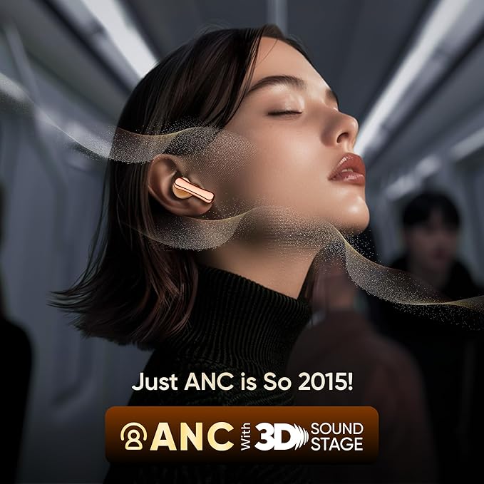 Mivi SuperPods Halo [Flagship Launch], 35dB ANC Active Noise Cancellation in Ear Ear Buds Wireless, Spatial Audio, 60HRS Battery,13mm Drivers earbuds - Rajputtrade