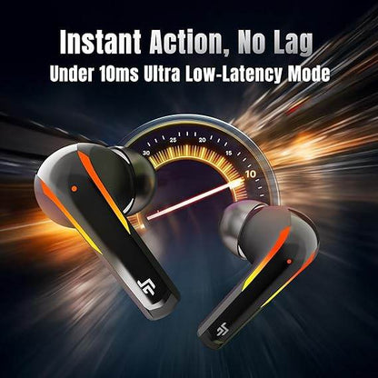 CrossBeats Hawk Gaming TWS in-Ear Buds - New Launch 100hr Playtime, Bluetooth 5.4, Type-C Dongle - Perfect for Gaming - Rajputtrade