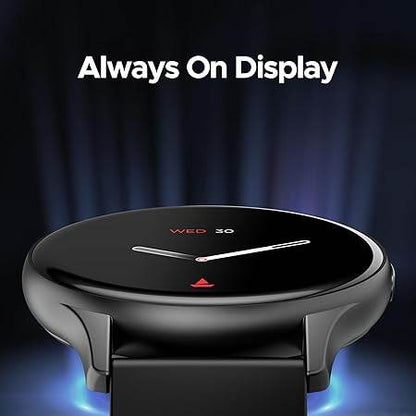 boAt Lunar Peak w/ 1.45" (3.6 cm) AMOLED Display, Advanced BT Calling, Smart Watch for Men & Women(Black) - Rajputtrade