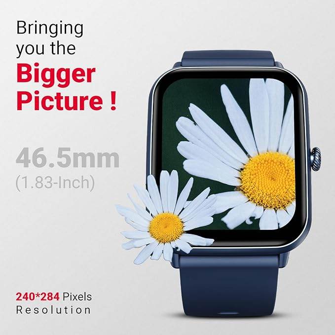 Fire-Boltt Ninja Call Pro Plus Smart Watch 1.83 inch with Bluetooth Calling (Navy Blue) - Rajputtrade