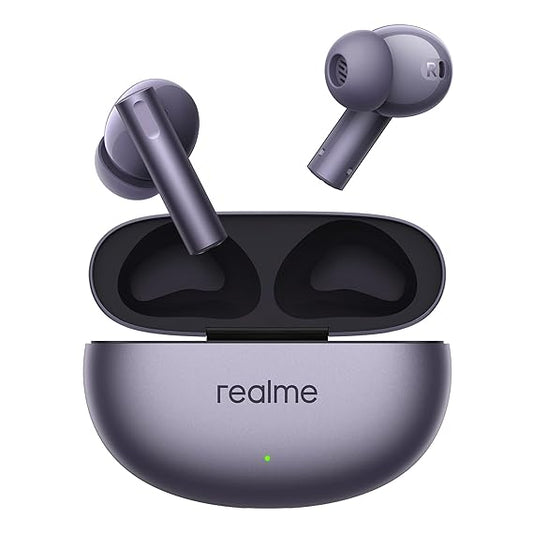 realme Buds Air 6 TWS in Ear Earbuds with 12.4 mm Deep Bass Driver, 40 Hours Play time, Fast Charge, Bluetooth v5.3 (Royal Violet) - Rajputtrade