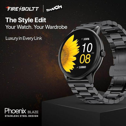 Fire-Boltt Newly Launched Phoenix Ultra Blaze Luxury Stainless Steel, Bluetooth Calling Smart Watch, SpO2 (Black) - Rajputtrade