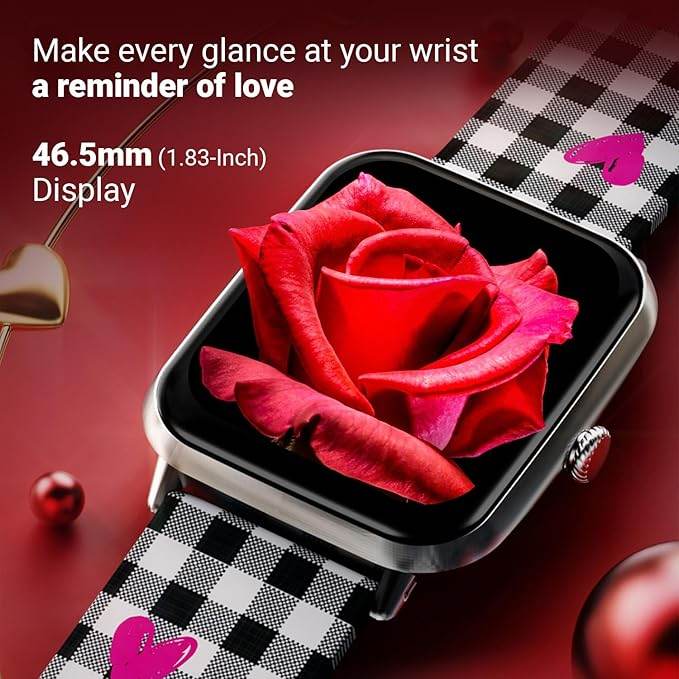 Fire-Boltt Ninja Call Pro Plus Checkmate Smart Watch 1.83 inch with Bluetooth Calling (Black Valentine) - Rajputtrade