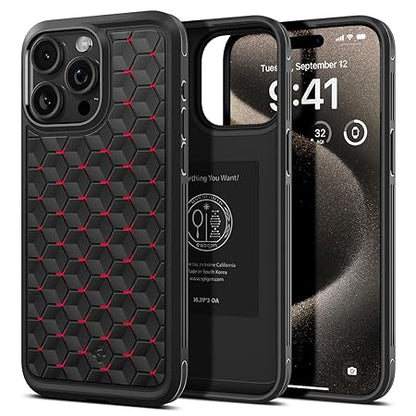 Spigen Cryo Armor Back Cover Case Compatible with iPhone 15 Pro Max (TPU + Poly Carbonate | Cryo Red)