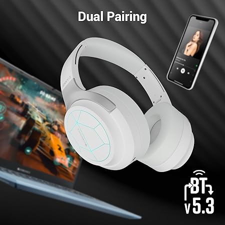 ZEBRONICS Envy 2, Wireless Over Ear Headphone, ENC, Upto 65* Hours Playback - Rajputtrade