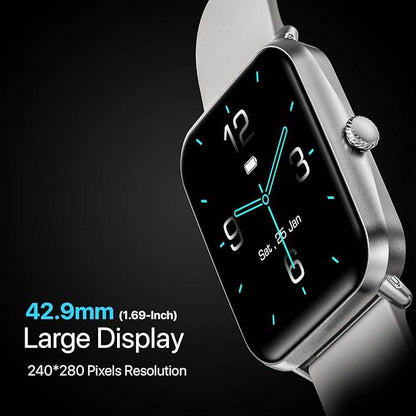 Fire-Boltt Ninja Call Pro Smart Watch Dual Chip Bluetooth Calling, 42.92mm (1.69 inch) Display (Grey) - Rajputtrade