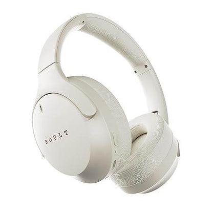 Boult Q Over Ear Bluetooth Headphones with 70H Playtime, 40mm Bass Drivers, Zen™ ENC Mic, Type-C Fast Charging (Beige) - Rajputtrade